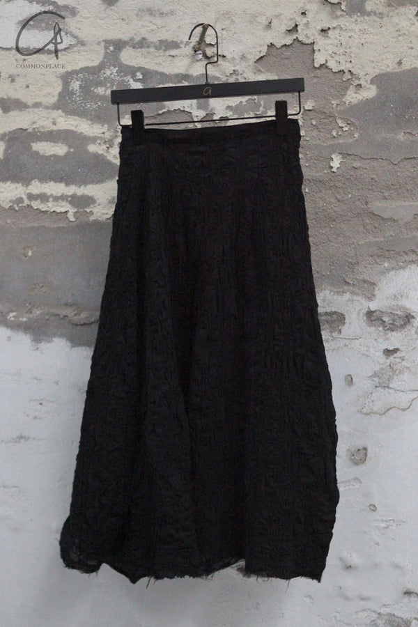 Marc Le Bihan Pleated Skirt 2540 France Handmade MLB-2540-H24-25-BLACK
